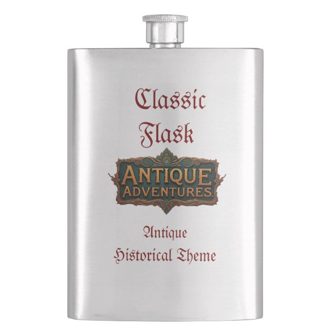 Flasque Antiquités Typographie Art intemporel - (devant)