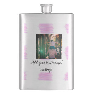 Flasque Aquarelle rose violet père fils papa ajouter l'ima