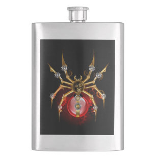 Flasque Araignée en vapeur noire