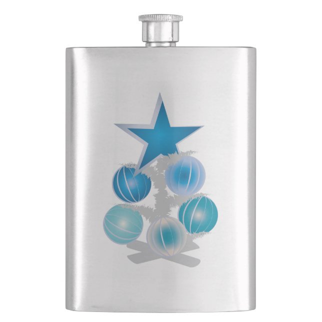 Flasque Arbre de Noël bleu (devant)