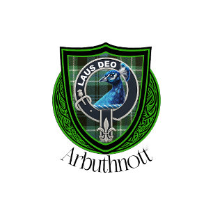 Flasque Arbuthnott Scottish Clan Tartan et Crest
