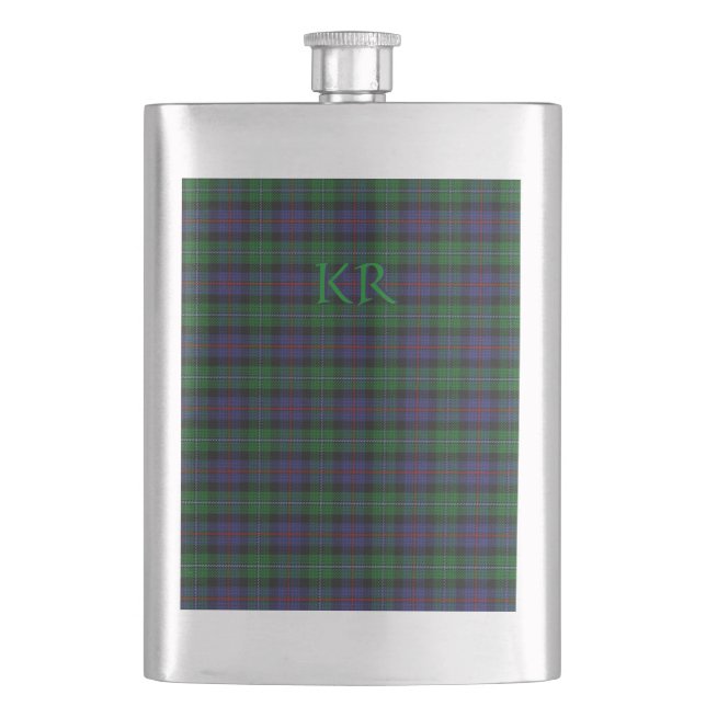 Flasque Argyll District Tartan avec monogramme / nom (devant)