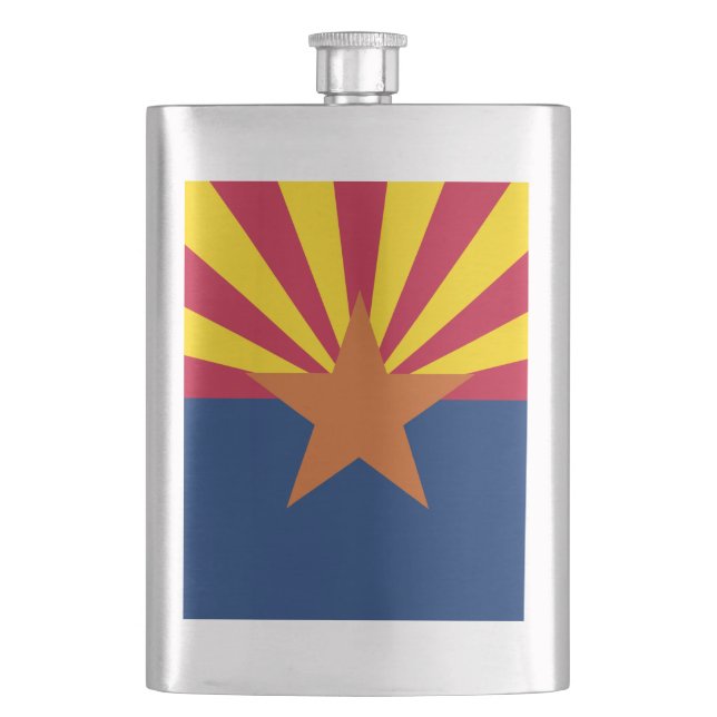 Flasque Arizona Drapeau : Réglage de Star Sun, État du cui (devant)