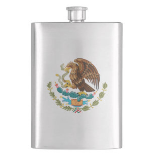 Flasque Armoiries du Mexique - Drapeau du Mexique