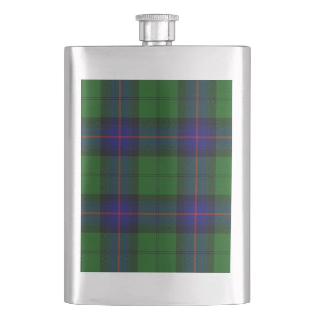 Flasque Armstrong clan tartan bleu vert plaid (devant)