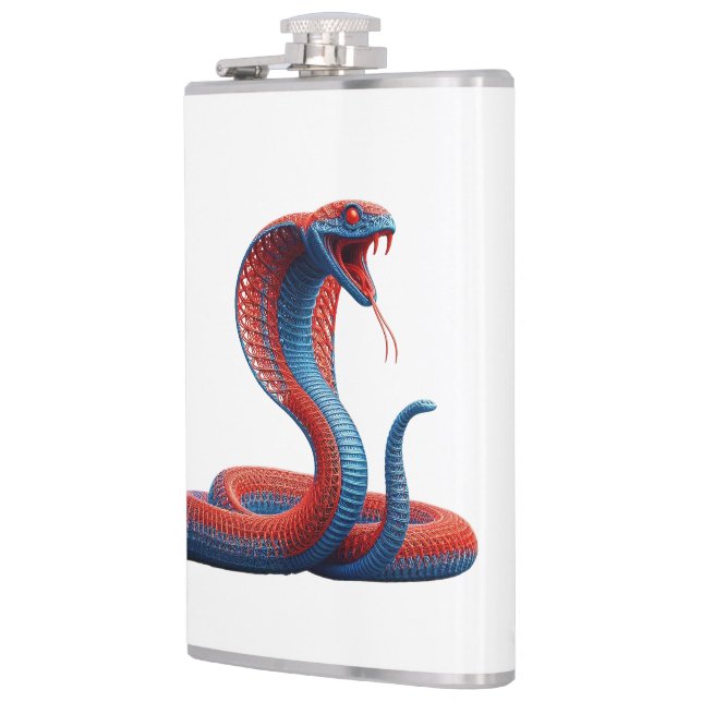 Flasque artistique graphique cobra - Serpent vibra (Gauche)