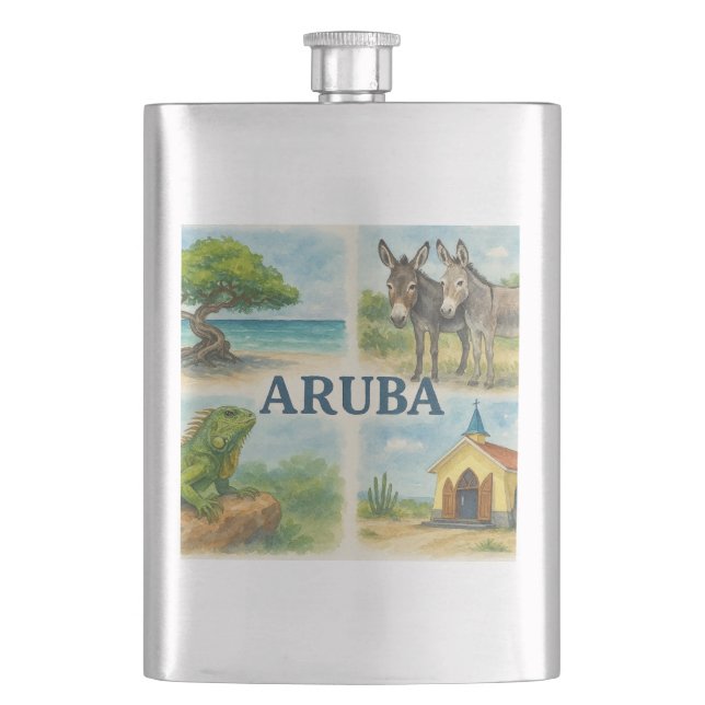 Flasque Aruba multivu aquarelle (devant)