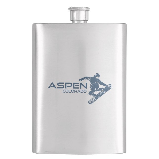Flasque Aspen Colorado Snowboardeur (devant)