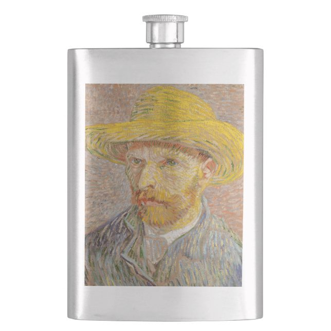 Flasque Autoportrait de Vincent Van Gogh avec chapeau de p (devant)