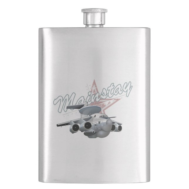 Flasque Avion militaire de dessin (devant)
