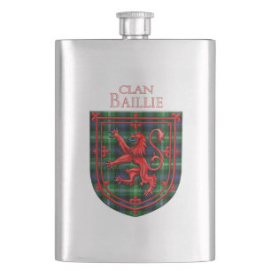 Flasque Baillie de Polkemett Green Tartan Scottish Plaid