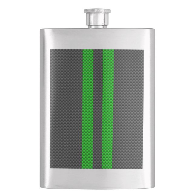 Flasque Bandes de course Accent Green Carbon Fibre Style (devant)