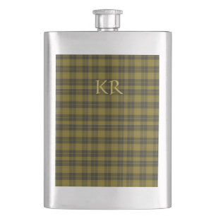 Flasque Barclay Tartan avec vos initiales, Scottish Plaid