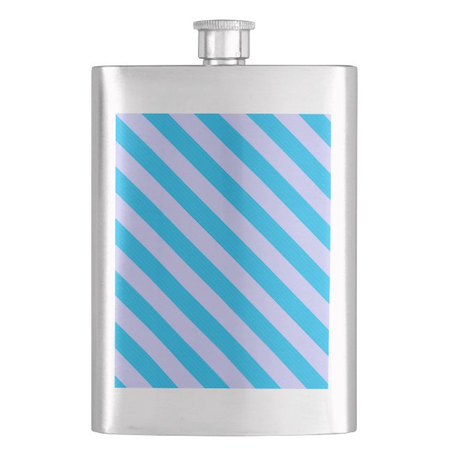 Flasque Beaux rayures bleues motif (devant)