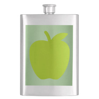 Flasque Belle silhouette de pomme verte