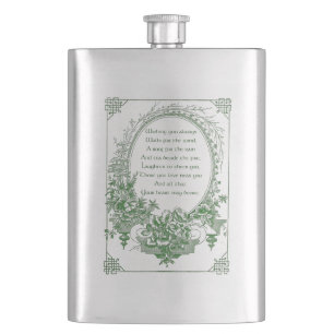 Flasque Bénédiction irlandaise vintage dans le cadre