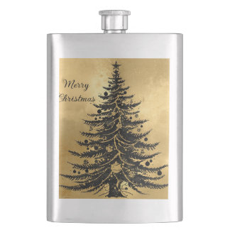 Flasque Black Gold Christmas Tree