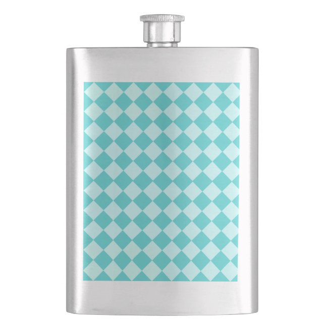 Flasque Blue Combination Diamond Motif par Shirley Taylor (devant)