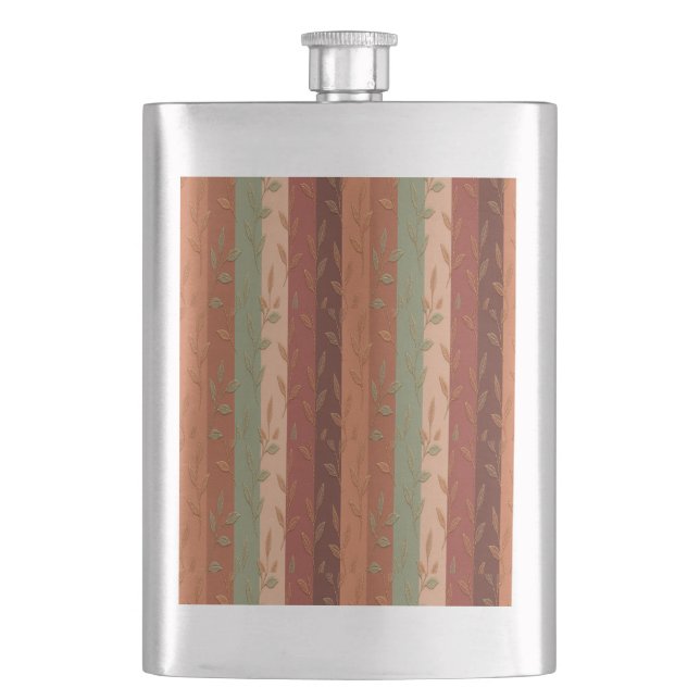Flasque Boho Leaf Motif Rustic Home Décor (devant)