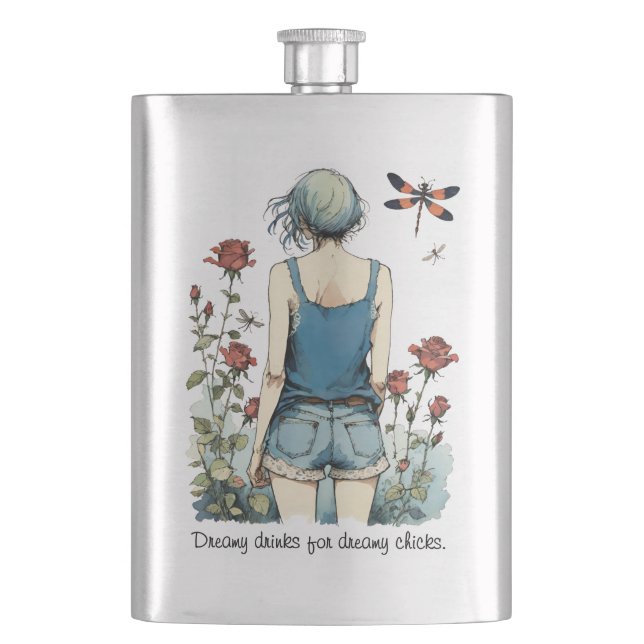 Flasque Boissons de rêve pour des filles de rêve (devant)