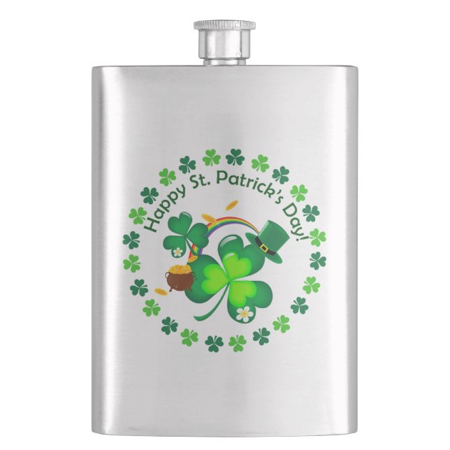 Flasque Bonne Saint Patrick's Day (devant)