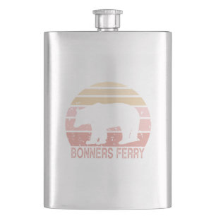 Flasque Bonners Ferry Idaho Retro Bear