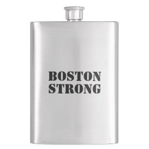 Flasque "Boston Strong" noir inoxydable