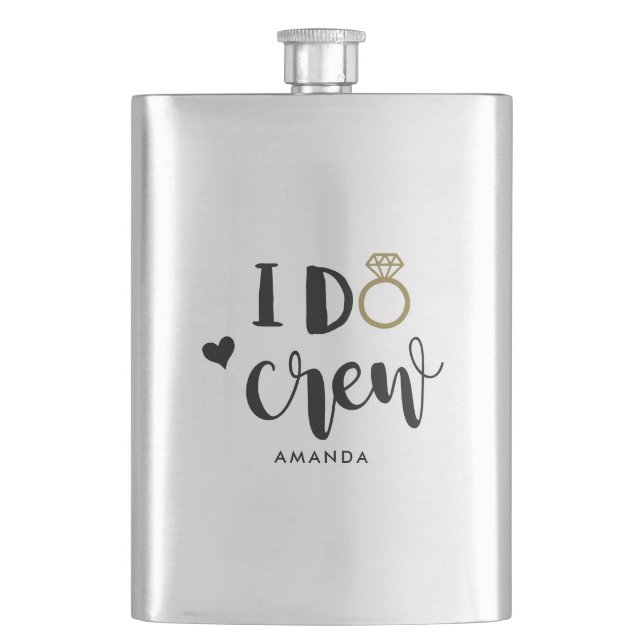 Flasque Bridesmaid I Do Crew Black and White Flask (devant)