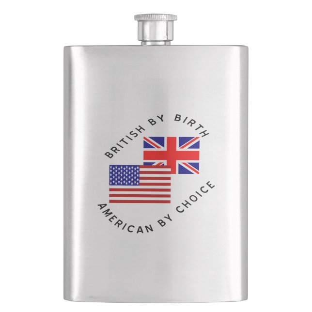 Flasque Britannique de naissance, Américain par choix, Tex (devant)