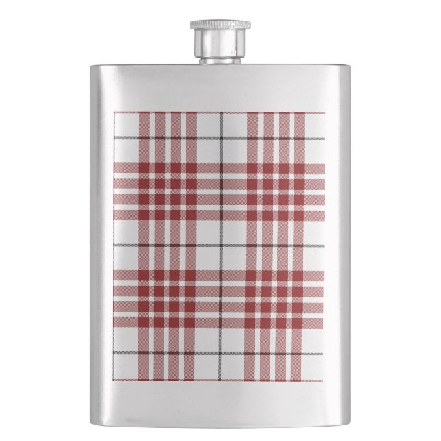 Flasque Buchanan tartan rouge blanc plaid (devant)