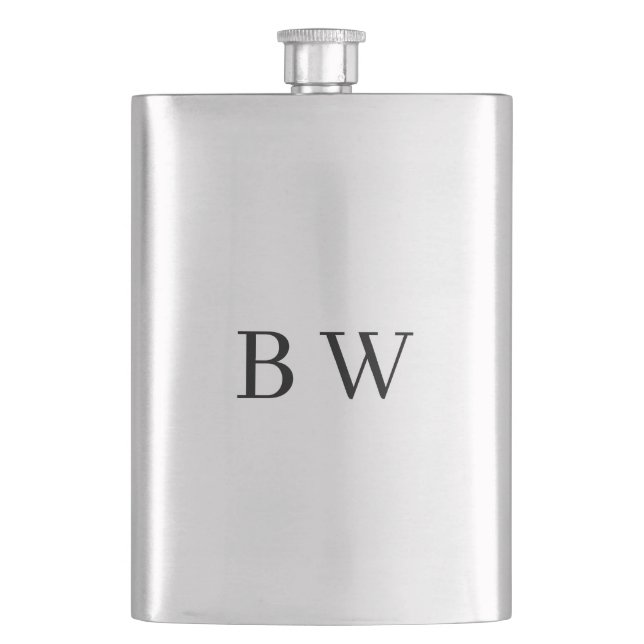 Flasque BW Initiales Briquet – L'édition Cadeau de Luxe (devant)