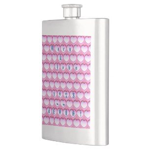 Flasque Cadeau de fête mariage — Amoureux de la fête! Flas