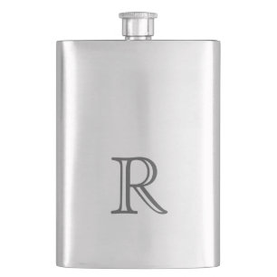 Flasque Cadeau de mariage personnalisé avec initiale pour