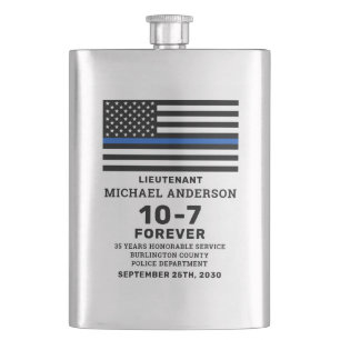 Flasque Cadeau de retraite de la police personnalisez minc