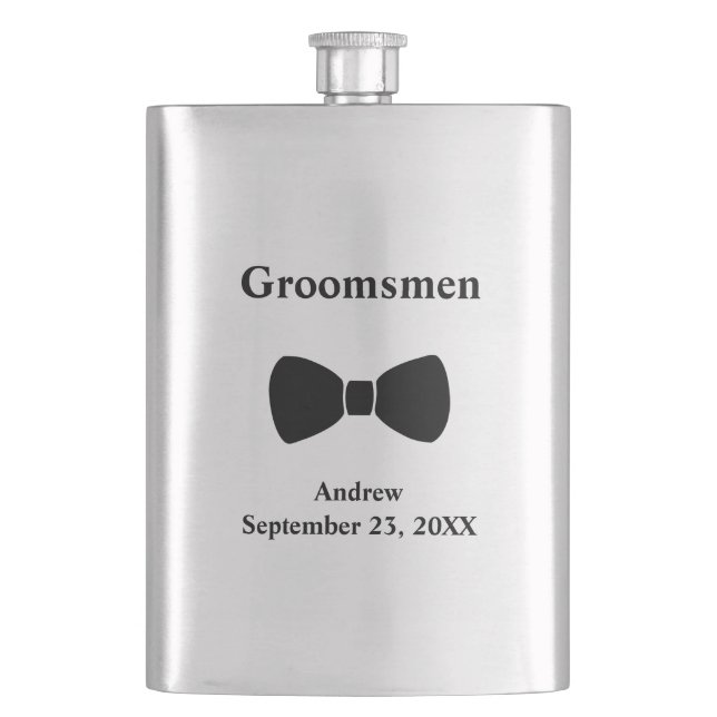 Flasque Cadeau personnalisé pour les garçons d'honneur ave (devant)