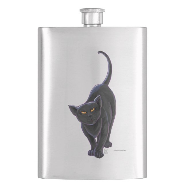Flasque Cadeaux et accessoires de chat noir (devant)
