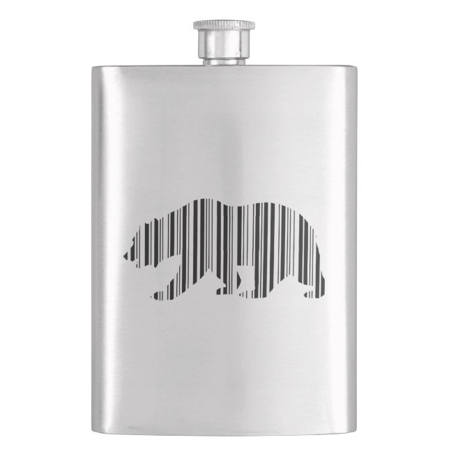 Flasque CALIFORNIA GOLDEN BAR CODE Motif Design (devant)