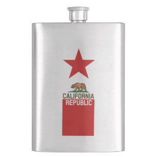 Flasque CALIFORNIA REPUBLIC State Flag Red Star