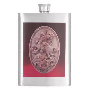 FLASQUE CAMEO ANTIQUE / MONOGRAMME SAINT GEORGE ET DRAGON