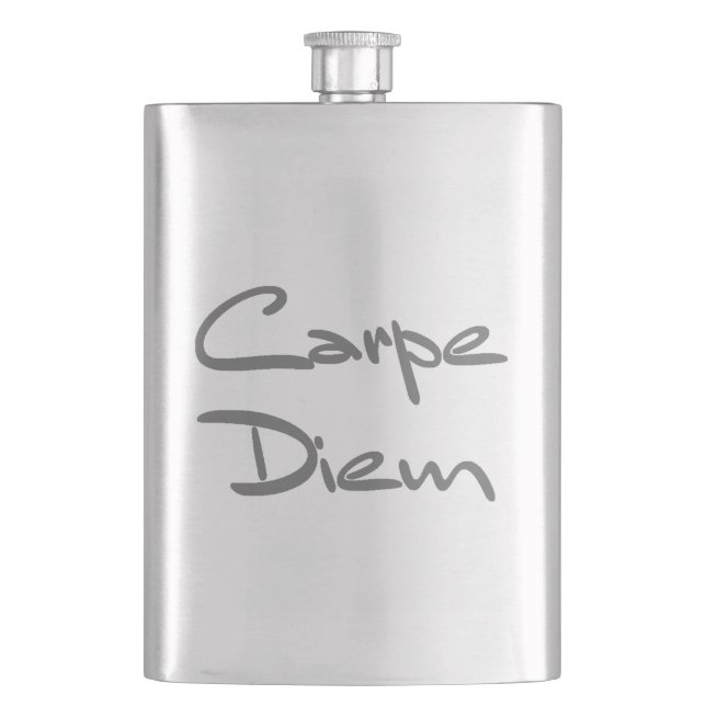 Flasque CARPE DIEM Texte Cool moderne (devant)