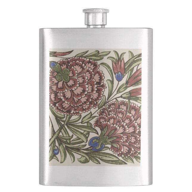 Flasque Carreau de fleur d'œillet Art antique rustique De  (devant)
