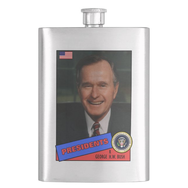 Flasque Carte de baseball de George H.W. Bush (devant)