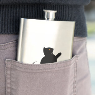 Flasque Cat dit bonjour