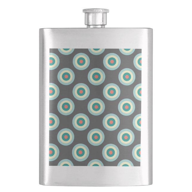 Flasque Cercles mixtes gris par Shirley Taylor (devant)