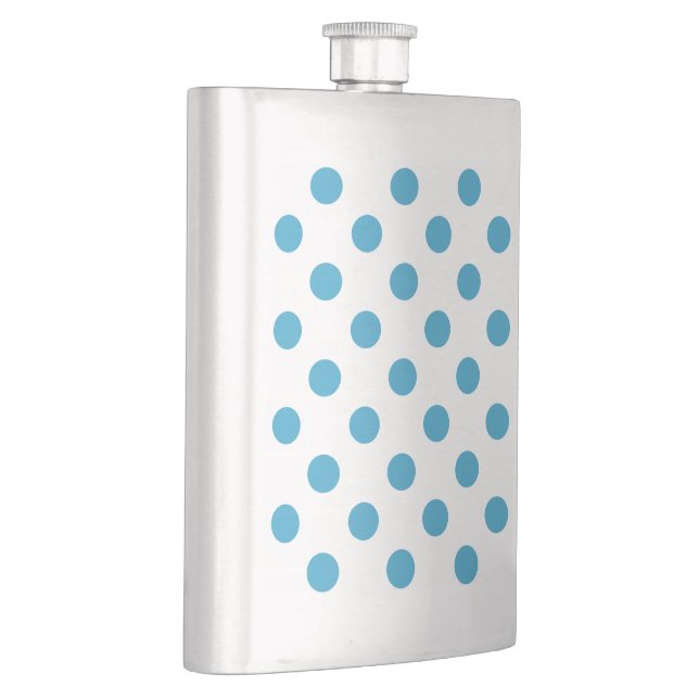 Flasque Cercles Pois bleu paon (Droite)