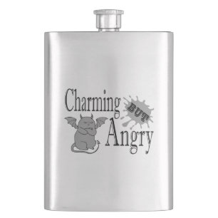 Flasque Charming mais en colère petit chat diable drôle ci