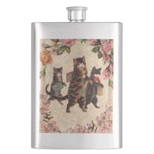 Flasque Chat Vintage jolie chatons antiques chatons