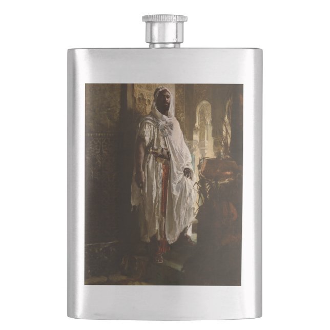 Flasque Chef maure Art africain Peinture Portrait (devant)