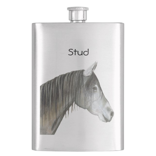 Flasque Cheval gris (devant)