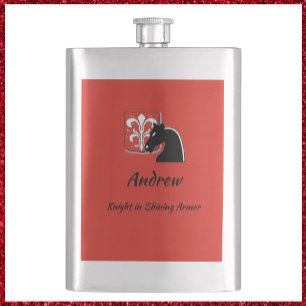 Flasque Chevalier élégant en armure brillante